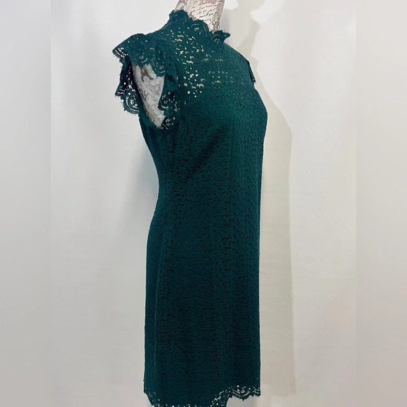 CECE Hunter green lace mini dress size 4. - Picture 7 of 13